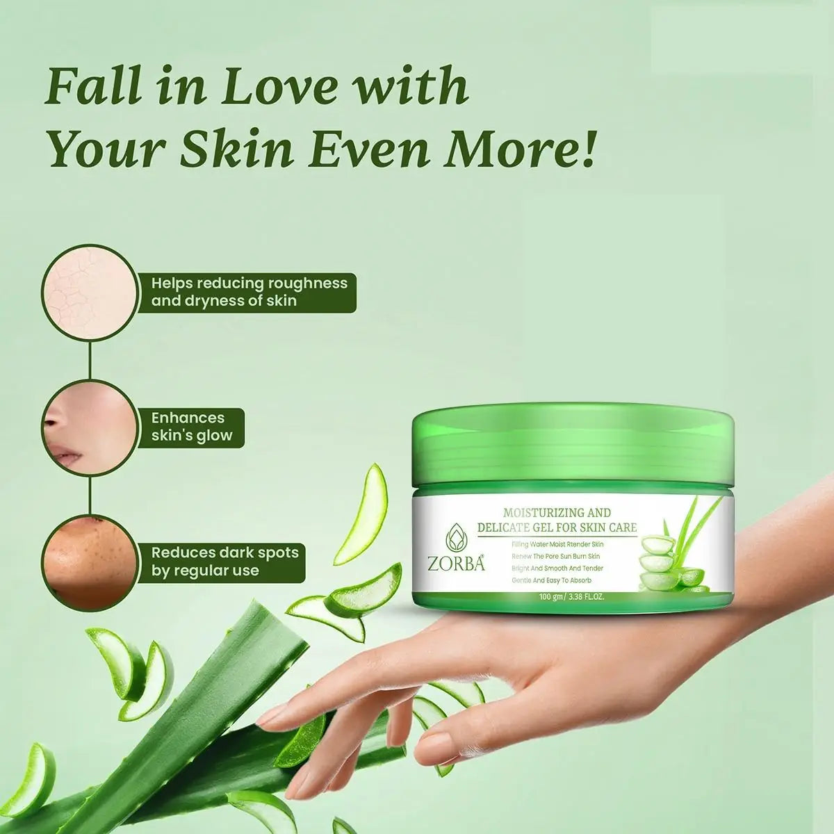 ZORBA Moisturizing and Delicate Gel for Skin Care 100 gm Pack of 1
