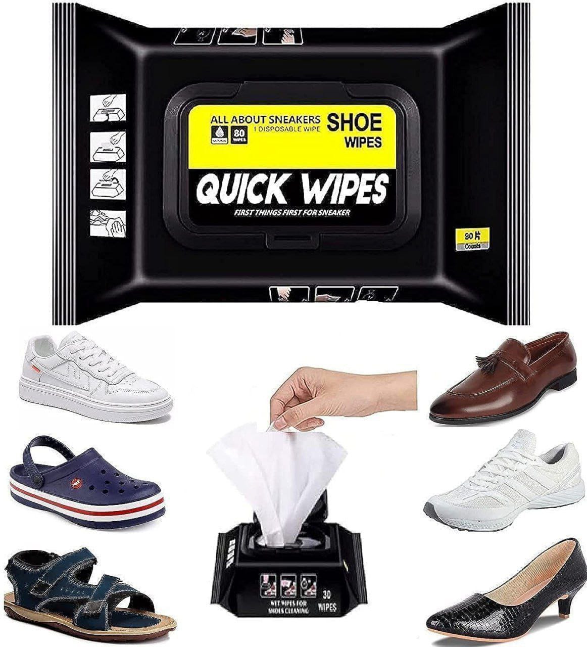 Shoe Sneaker Wipes Cleaner (Pack Of 2)