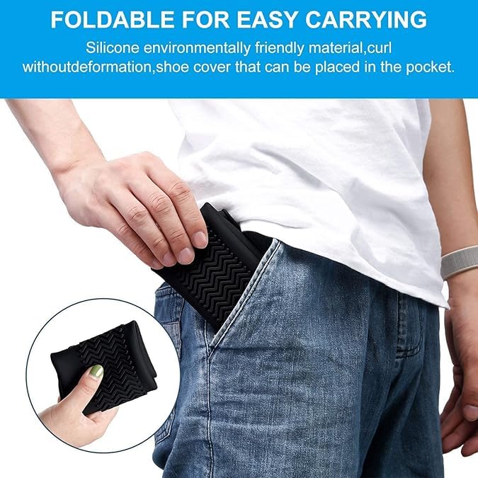 Waterproof Reusable Silicone Shoe Covers (1 Pair) Size -L