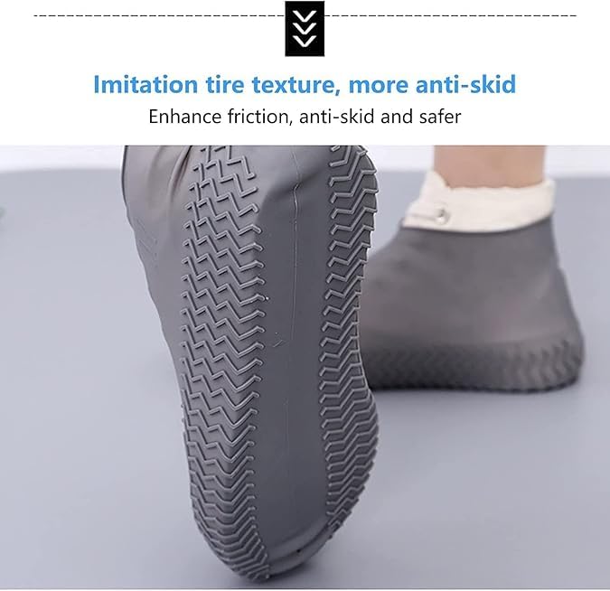 Waterproof Reusable Silicone Shoe Covers (1 Pair) Size -L