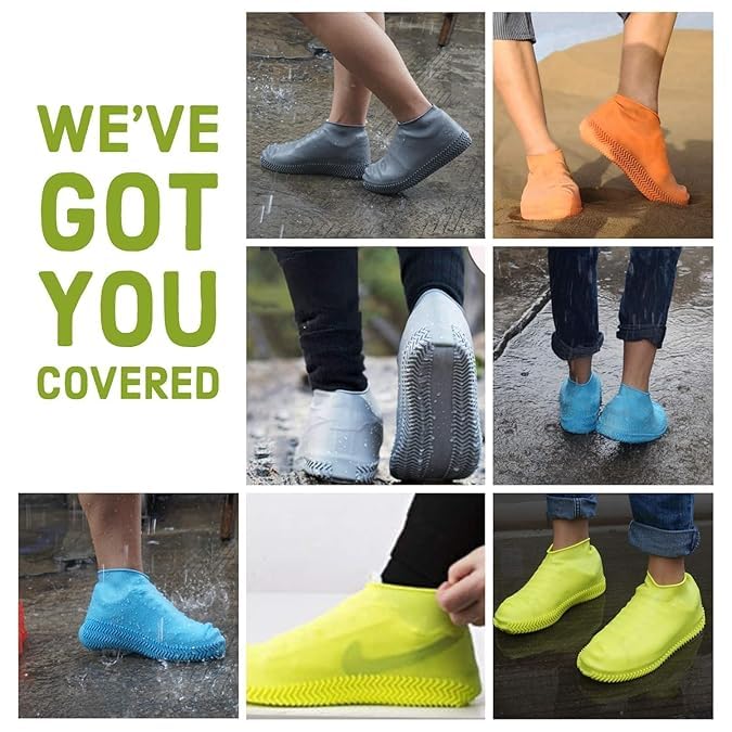Waterproof Reusable Silicone Shoe Covers (1 Pair) Size -L