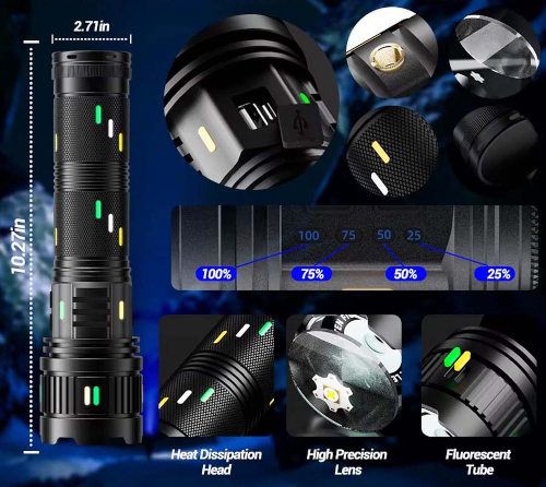 GHS Rechargeable Torch Flashlight